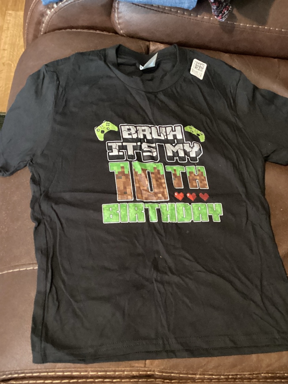 Kids Black 'BIRTHDAY' Graphic Tee - Video Game Style